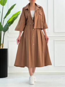 کت سارافون یقه ایستاده