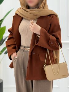 کت نازلی زنانه با جنس فوتر، رنگ متنوع و طراحی یقه انگلیسی؛ مناسب فصول سرد و قابل ست با انواع شلوار و دامن